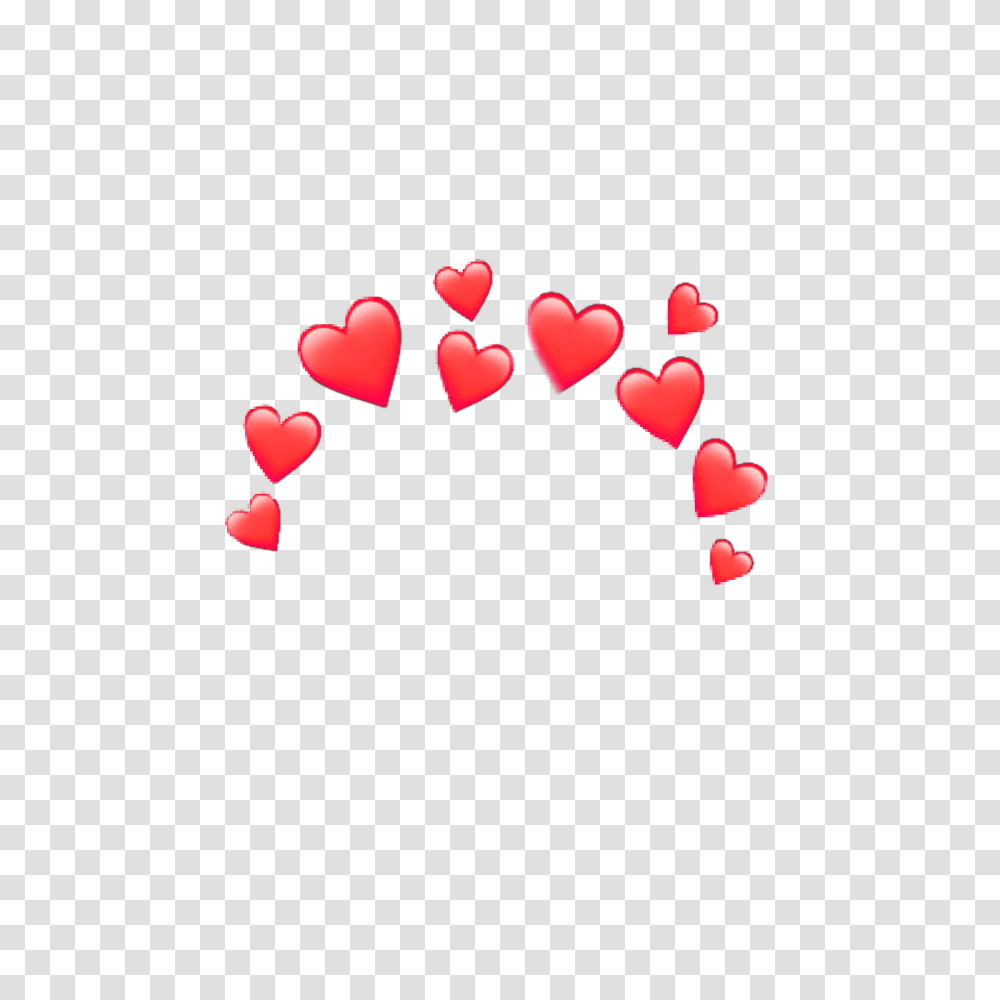 Red Heart Heartcrown Crown Emoji Iphone Random, Petal, Flower, Plant, Blossom Transparent Png