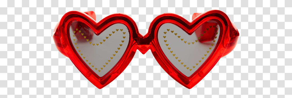 Red Heart Light Up Glasses Heart, Accessories, Accessory, Goggles, Sunglasses Transparent Png