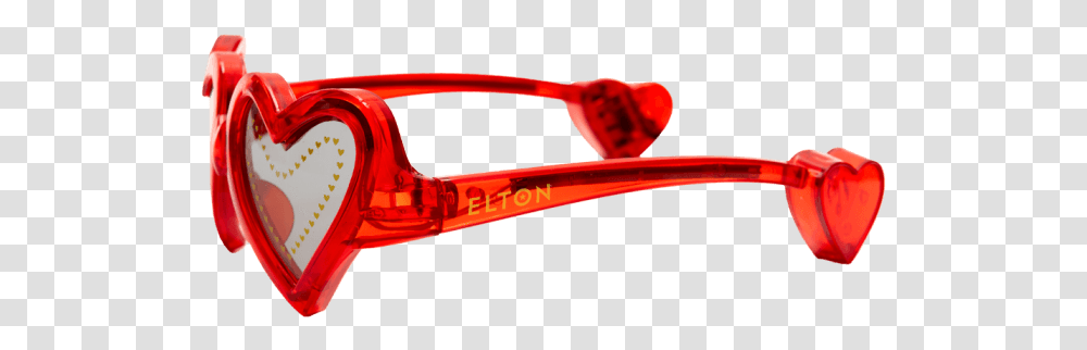 Red Heart Light Up Glasses - Elton John Official Store Heart, Vehicle, Transportation, Helicopter, Aircraft Transparent Png