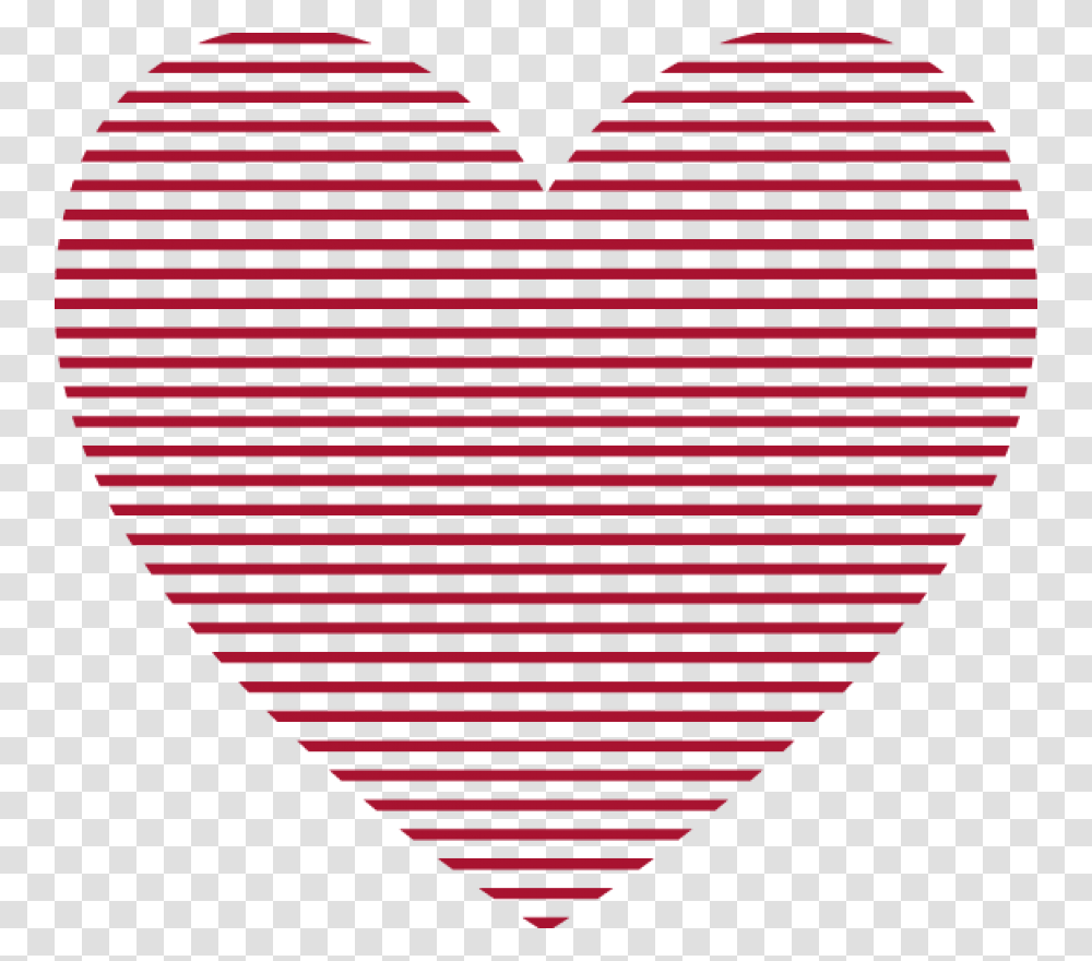 Red Heart Lines Image Heart With Lines Clipart, Rug, Logo, Trademark Transparent Png