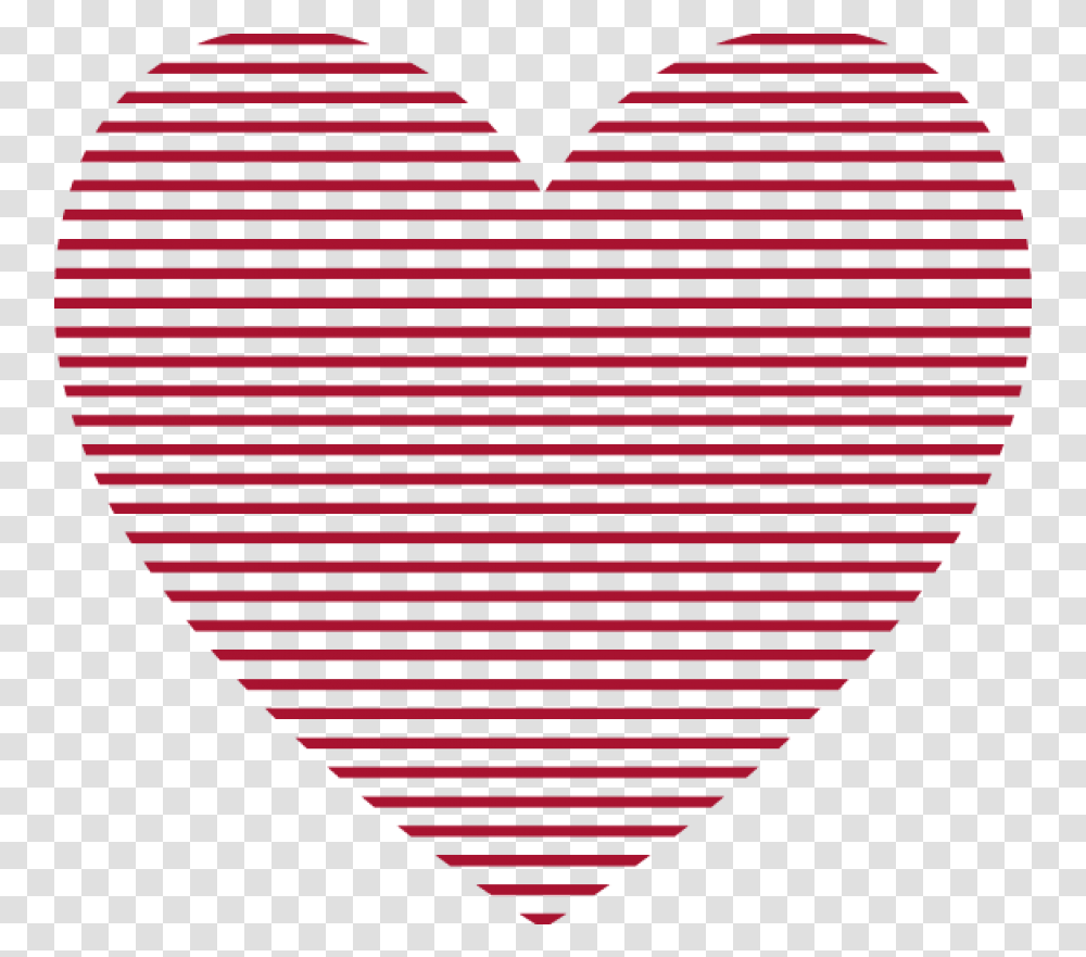 Red Heart Lines Image Heart With Lines Clipart, Rug Transparent Png