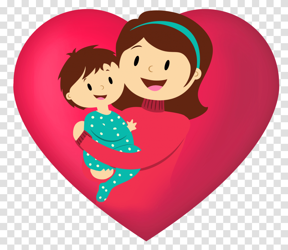 Red Heart Mother's Day Decoration Materials Happy Mother's Day, Balloon, Girl, Female, Sweets Transparent Png