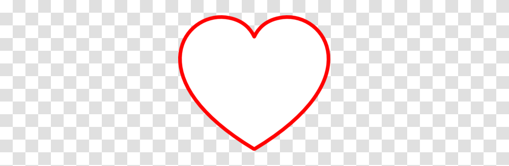 Red Heart Outline Clip Art, Balloon Transparent Png