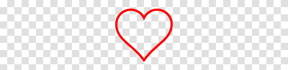 Red Heart Outline Clip Arts For Web Transparent Png