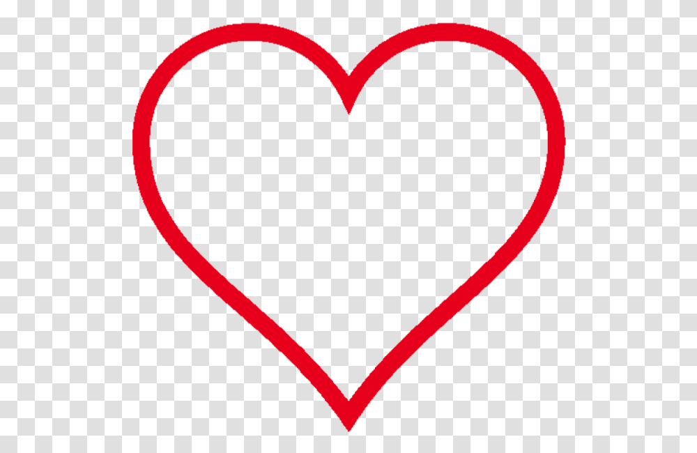 Red Heart Shape Outline, Rug, Label, Sticker Transparent Png