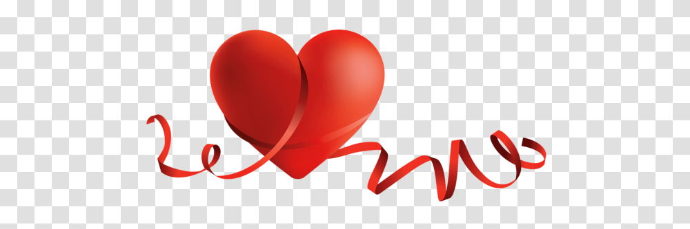 Red Heart With Bow Clipart Decoupage Hearts, Balloon Transparent Png