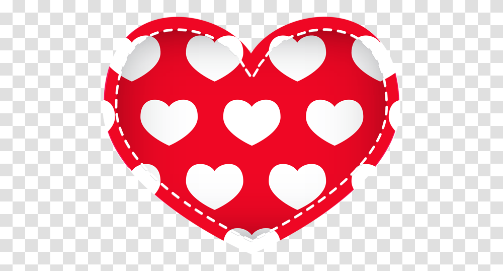 Red Heart With Hearts Clip Art, Rug, Pillow, Cushion Transparent Png
