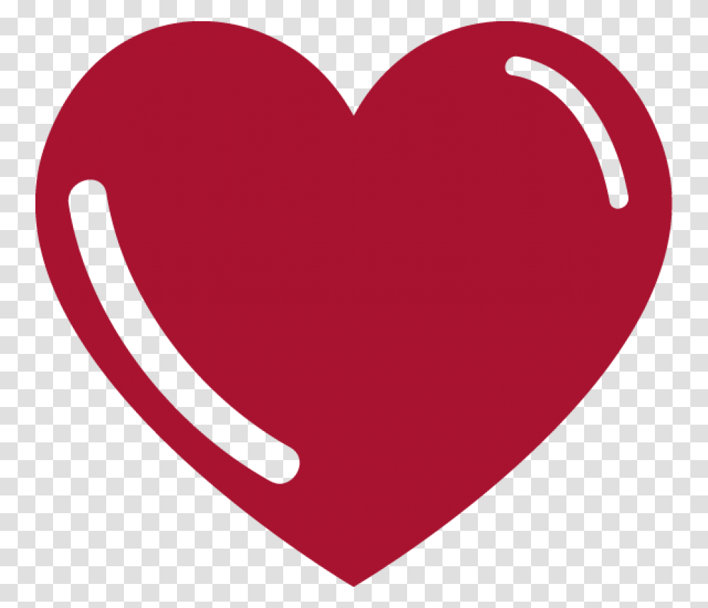 Red Heart With Reflexion Image Heart, Cushion Transparent Png