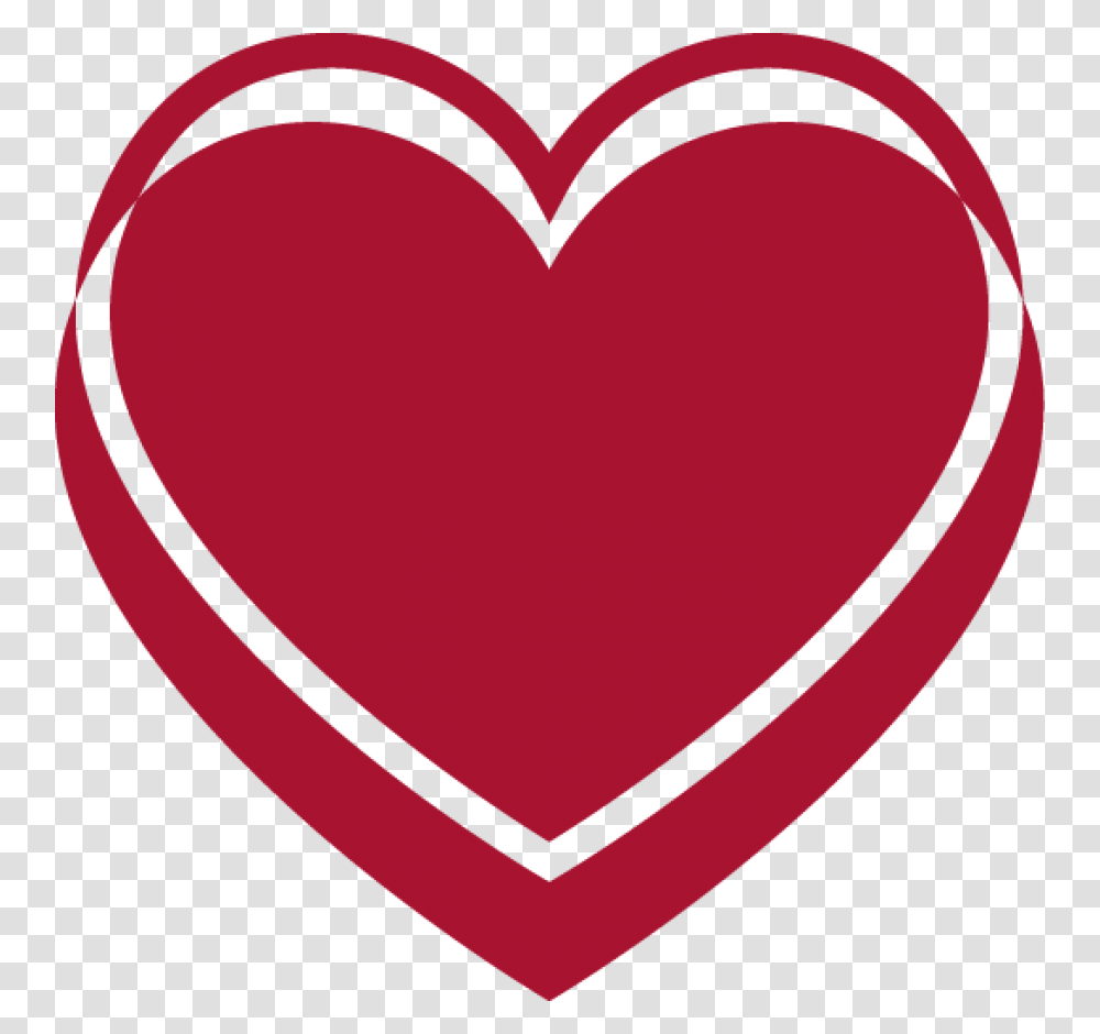 Red Heart With Reflexion Image Heart, Rug Transparent Png