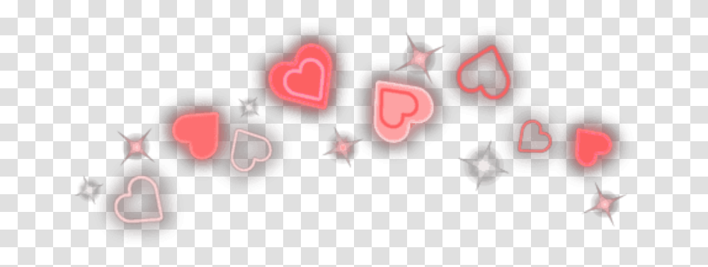 Red Hearts Heart Heartcrown Crown Asthetic Asthetics Heart, Light, Neon, Star Symbol, Animal Transparent Png