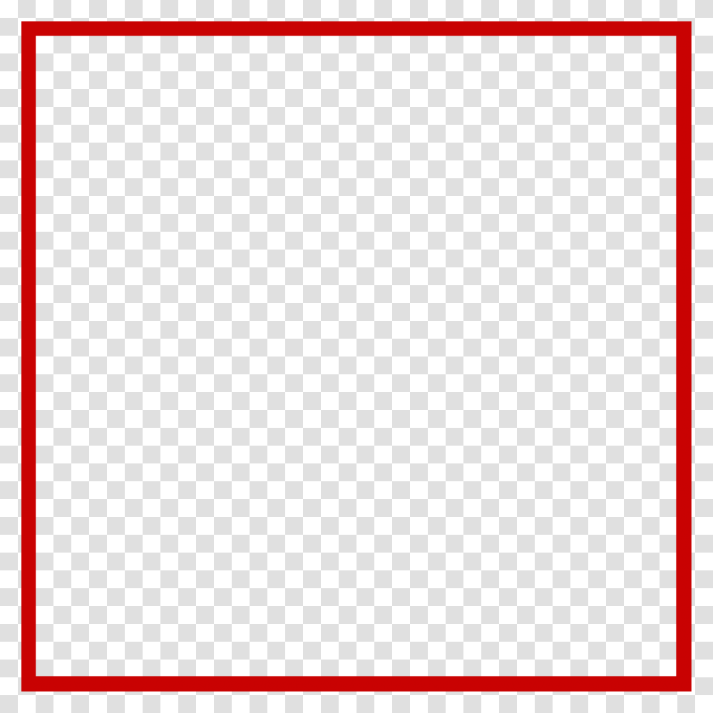Red Hollow Square, Blackboard, Screen, Electronics Transparent Png