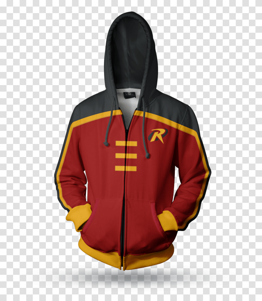 Red Hood Hoodie Jacket, Apparel, Sweatshirt, Sweater Transparent Png