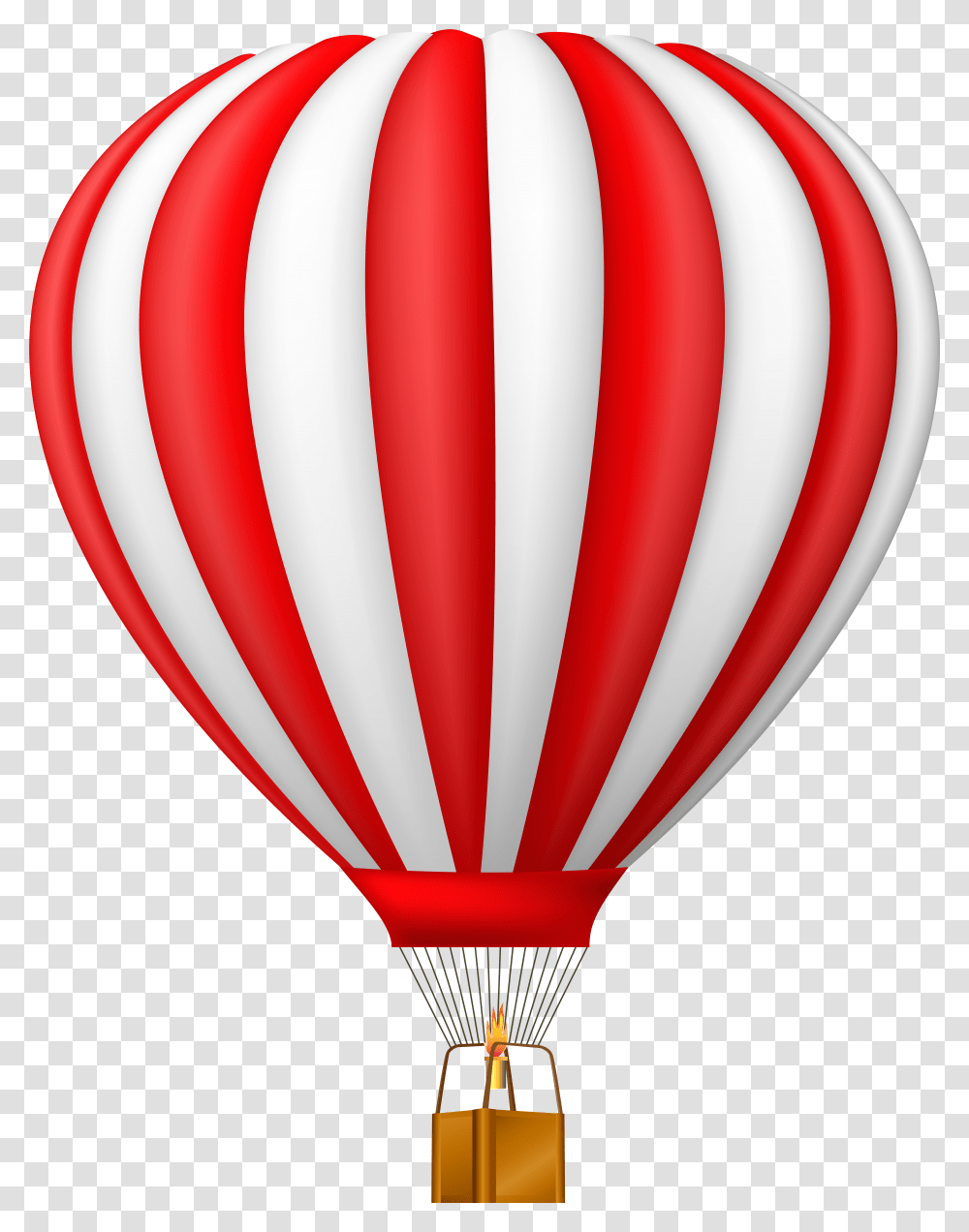 Red Hot Air Balloon Clip Art Transparent Png
