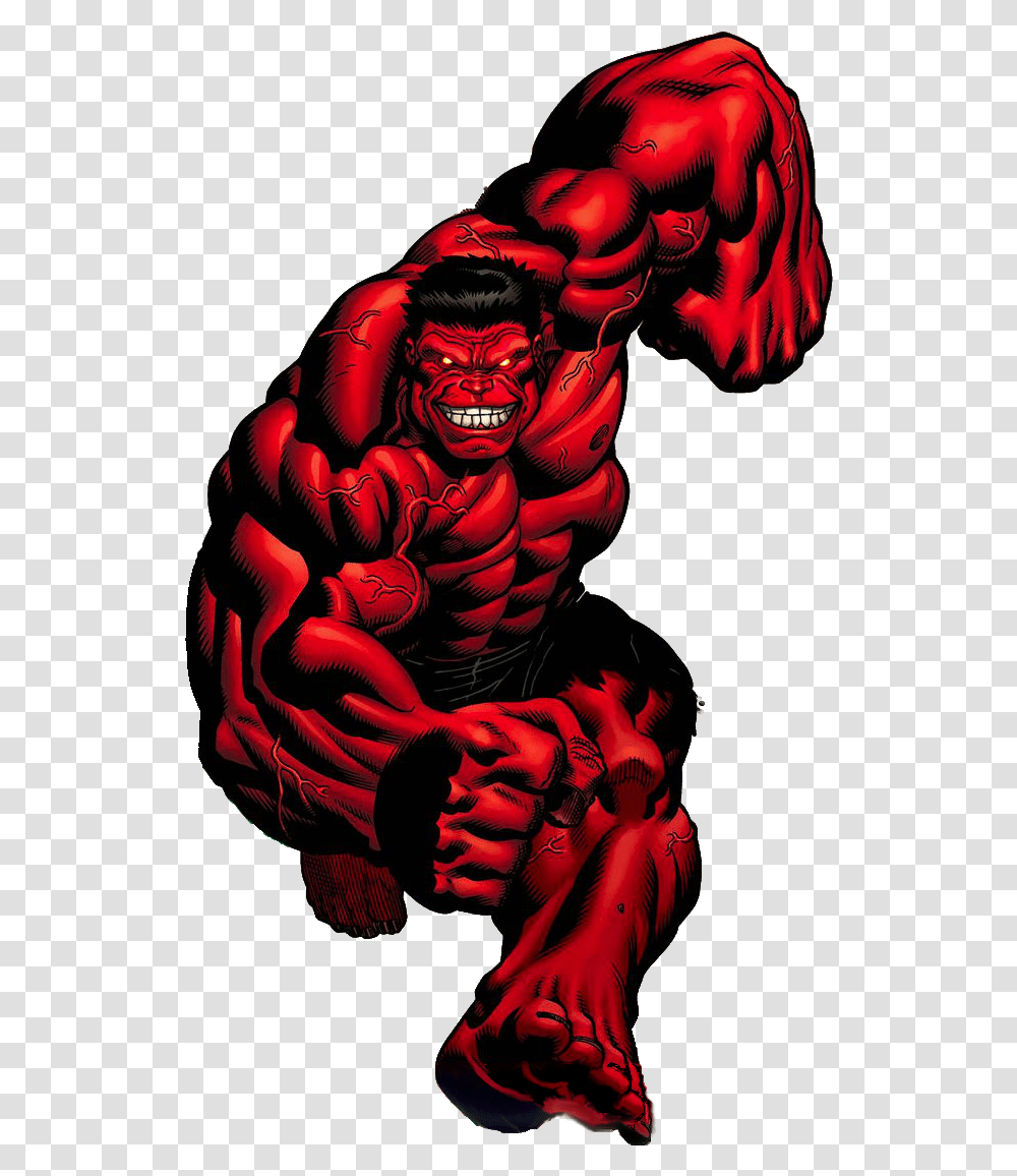 Red Hulk, Person, Human, Hand Transparent Png