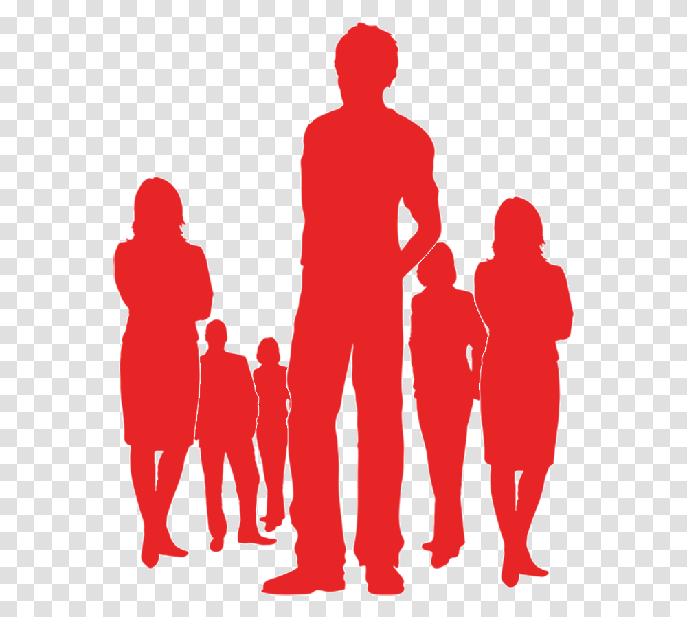 Red Human Silhouette, Person, Crowd, Handrail Transparent Png