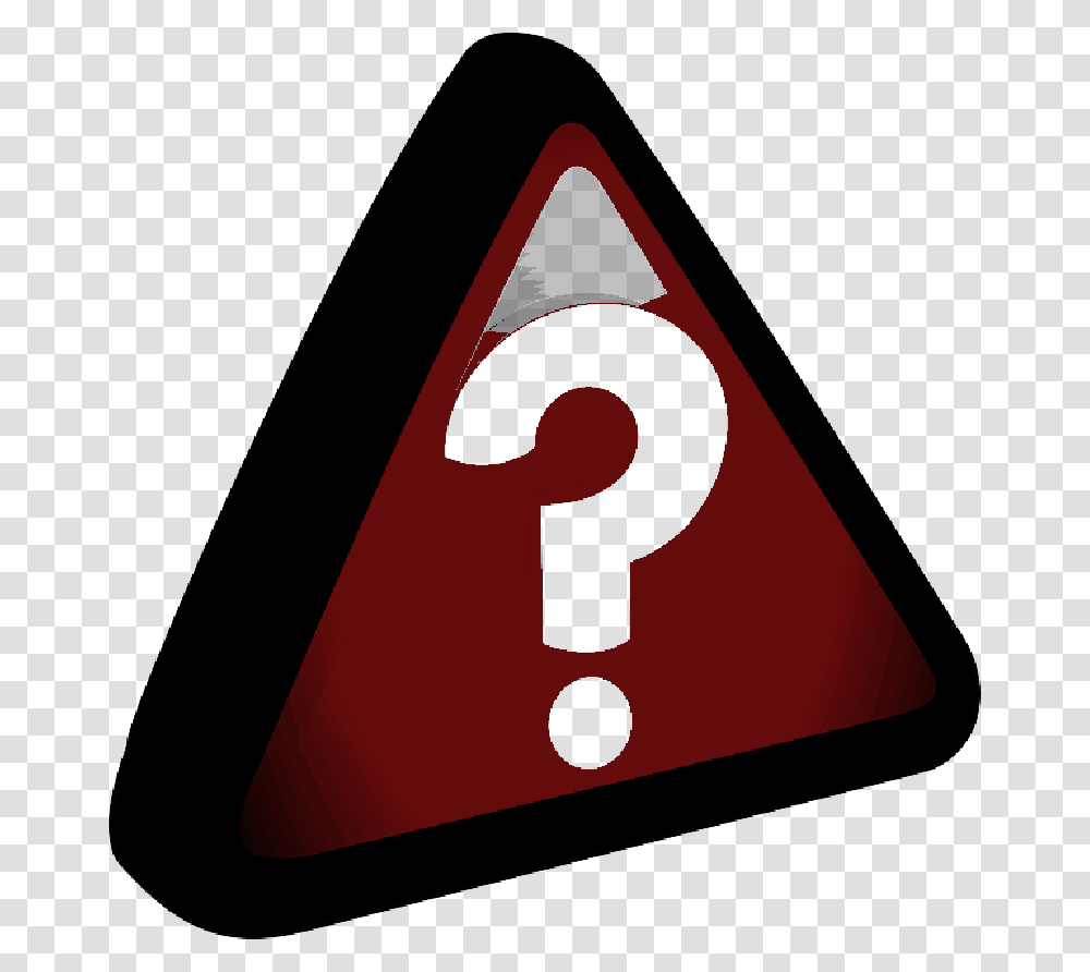 Red Icon Mark Triangle Question Help Query Query Clipart, Sign, Road Sign Transparent Png