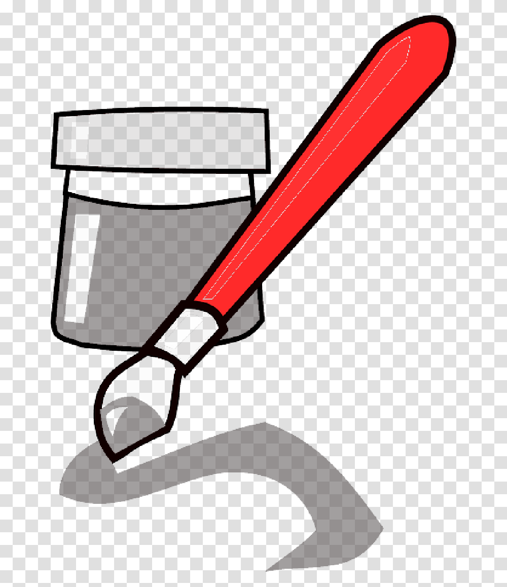 Red Ink Blue Brush Paint Cartoon Free Paintbrush Red Paint Clipart, Sport, Sports, Team Sport, Hammer Transparent Png