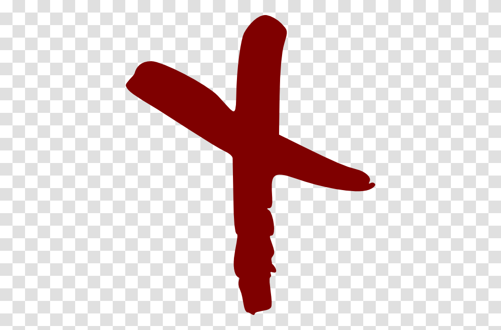 Red Ink Brush Stroke Smudge Paint Mark Line Red Cross Paint Brush, Axe, Tool, Logo Transparent Png