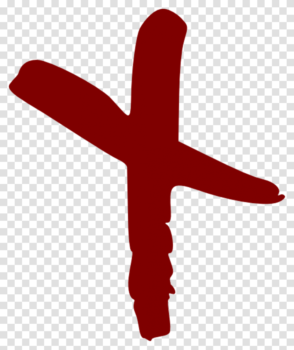 Red Ink Brush Stroke Smudge Paint Mark Line Red Ink Cross, Axe, Tool, Logo Transparent Png