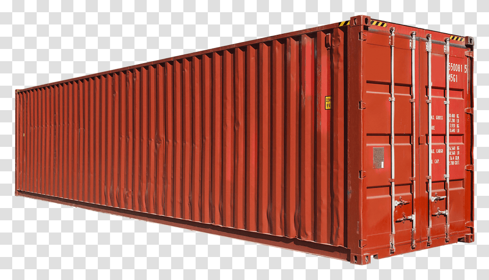 Red Intermodal Shipping Containers, Gate Transparent Png