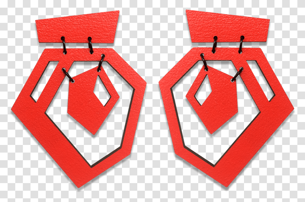 Red Jewel Vertical, Symbol, Recycling Symbol, Triangle, Accessories Transparent Png