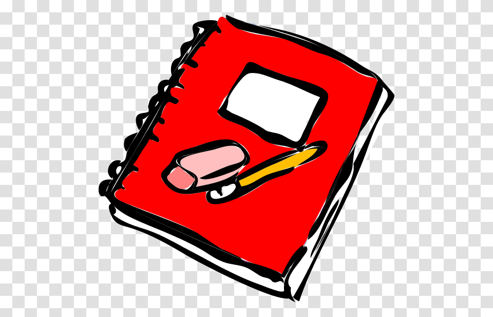 Red Journal With Pencil Clip Art, Apparel, Tool, Handsaw Transparent Png