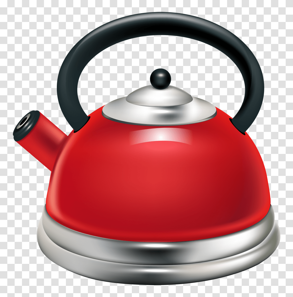 Red Kettle Clipart, Pot, Sink Faucet Transparent Png