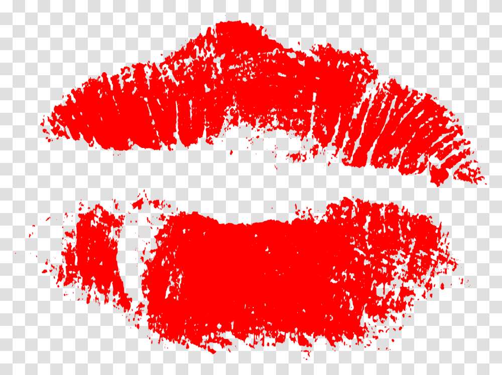 Red Kiss Print Kiss Red, Stain, Lipstick Transparent Png