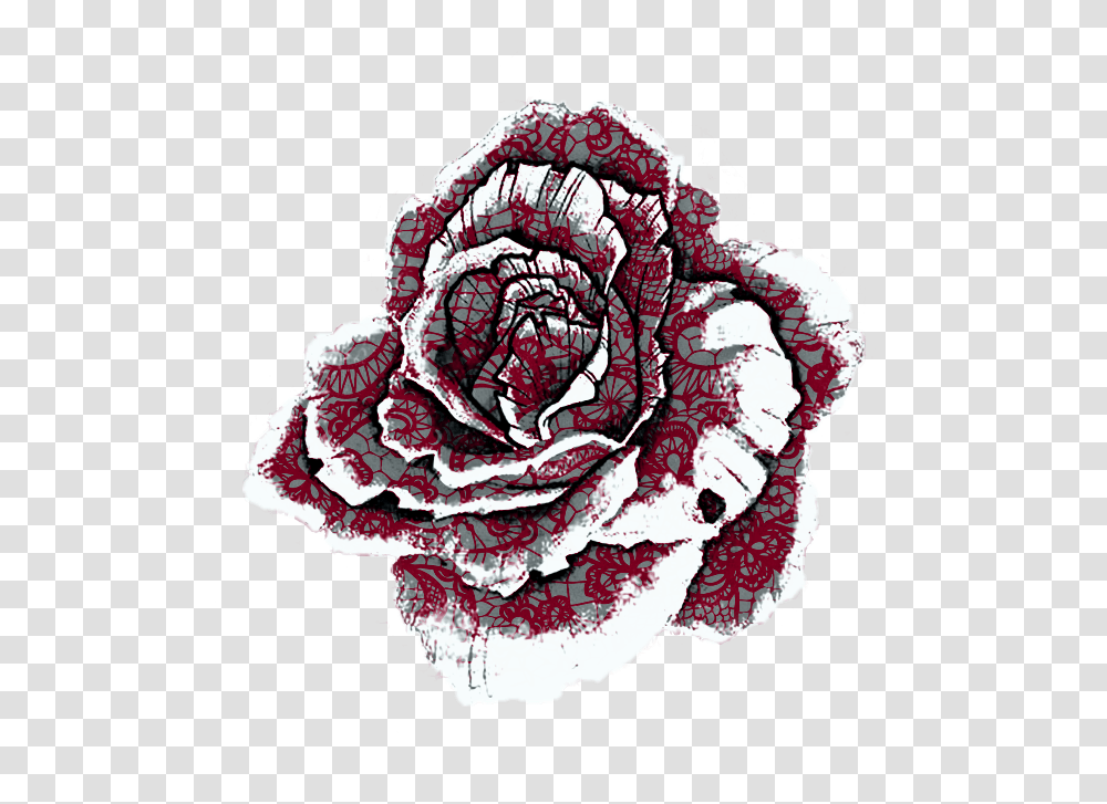 Red Lace Rose Rose Tumblr Flower Art, Plant, Cabbage, Vegetable, Food Transparent Png