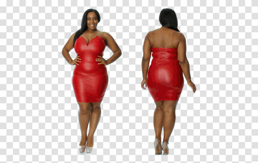 Red Leather Dress Plus Size, Apparel, Person, Human Transparent Png
