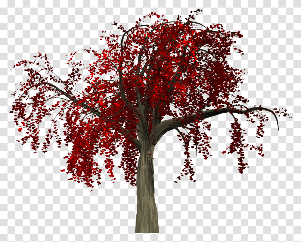 Red Leaves Tree Transparent Png