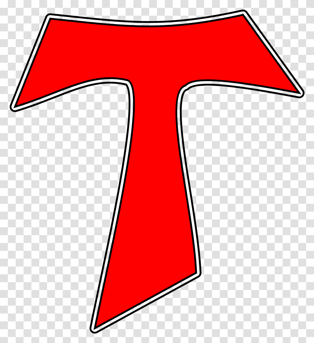 Red Letter T Tau Cross Svg, Axe, Tool, Text, Symbol Transparent Png