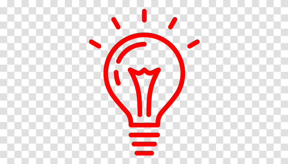 Red Light Bulb 2 Icon Free Red Light Bulb Icons Light Bulb Icon Svg, Lightbulb Transparent Png