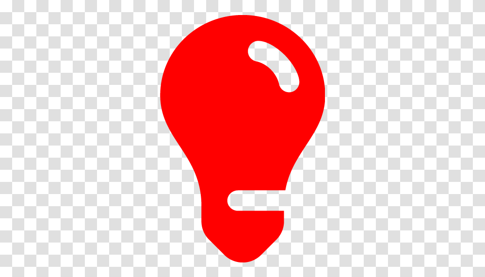 Red Light Bulb 5 Icon Free Red Light Bulb Icons Tate London, Lightbulb, Hand,  Transparent Png