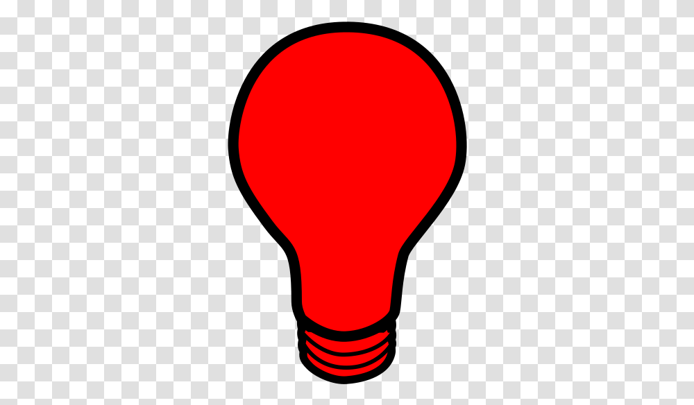 Red Light Bulb Svg Vector Clip Art Svg Clipart Hot Air Balloon, Lightbulb Transparent Png