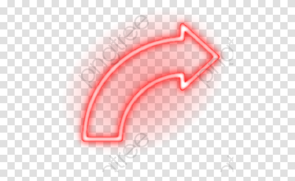 Red Light Image Neon Arrow Sign, Ball, Plant, Food, Sport Transparent Png