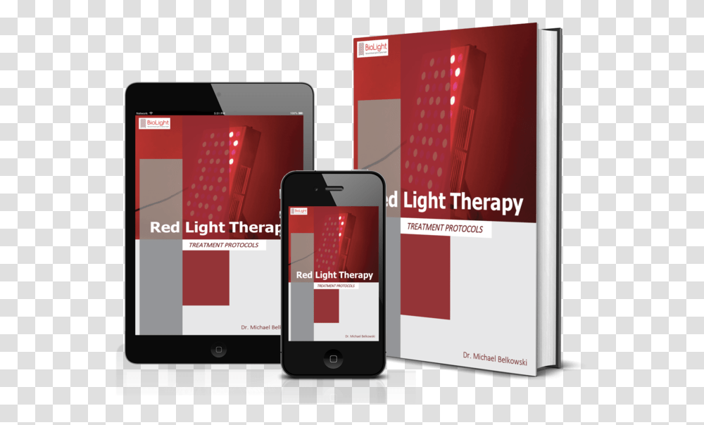 Red Light Therapy Treatment Protocols Ebook 2nd Edition Technology Applications, Mobile Phone, Electronics, Screen, Poster Transparent Png