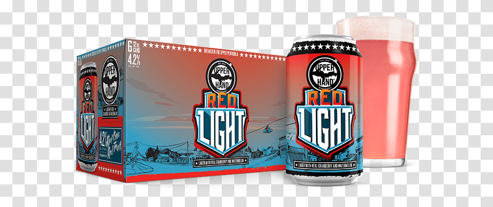 Red Light Upper Hand Brewery Language, Lager, Beer, Alcohol, Beverage Transparent Png