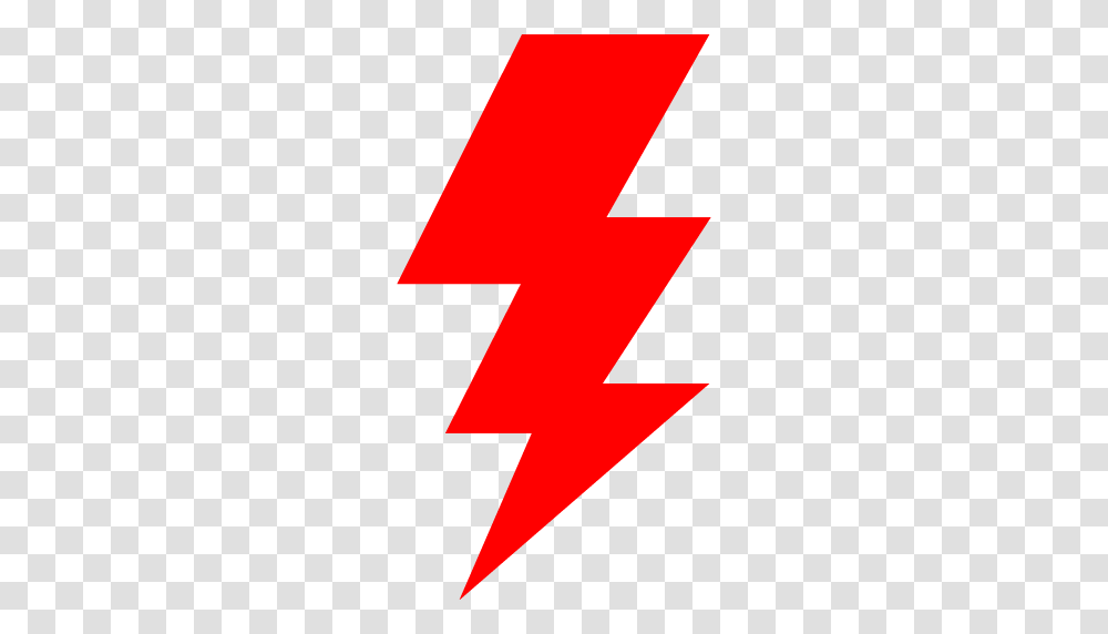 Red Lightning Bolt Icon, Logo, Trademark Transparent Png