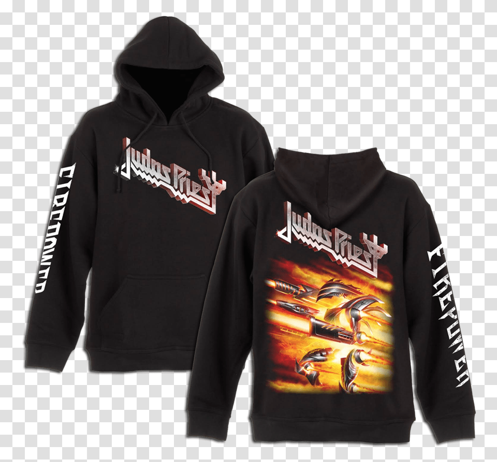 Red Lightning Firepower Judas Priest Sweatshirt Hd Bullet For My Valentine Hoodie, Clothing, Apparel, Sweater, Person Transparent Png