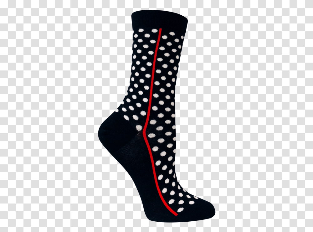 Red Line Black Socks Black Socks With White Polkadots Women, Apparel, Texture, Shoe Transparent Png