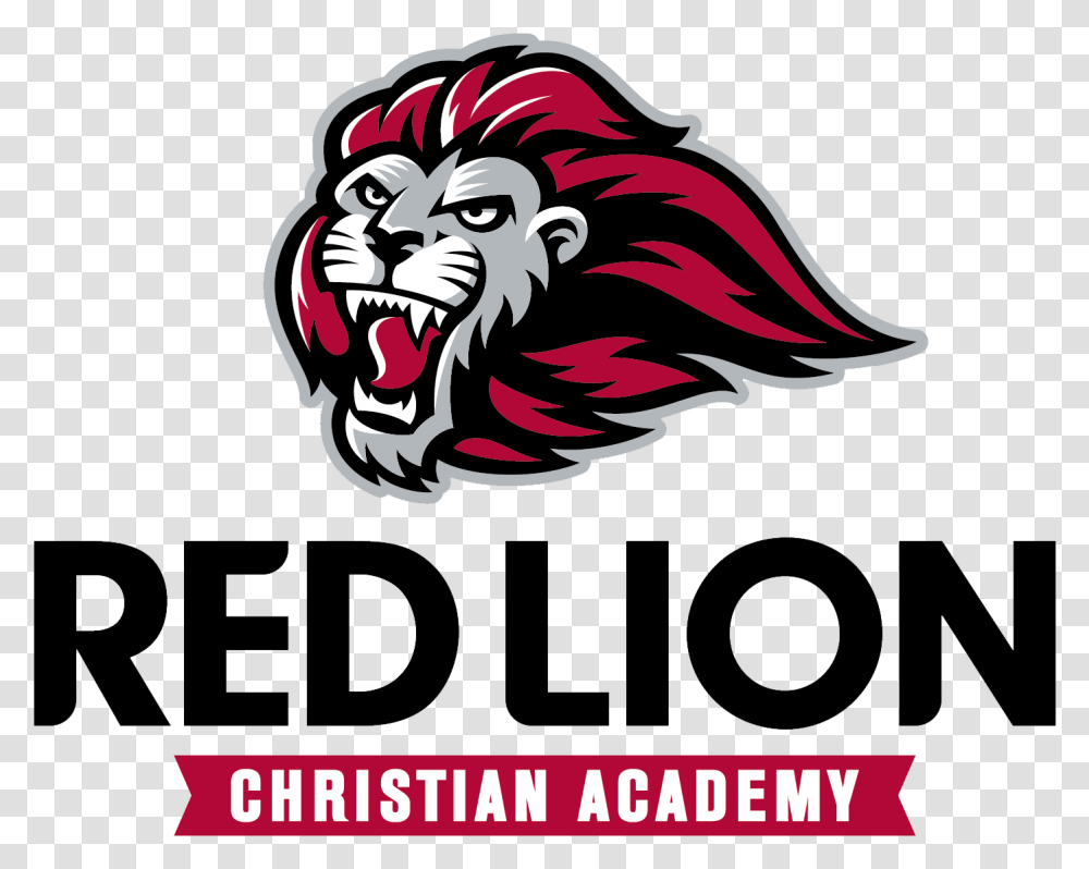 Red Lion Logo W White Background Red Lion Christian Academy Logo, Advertisement, Poster Transparent Png