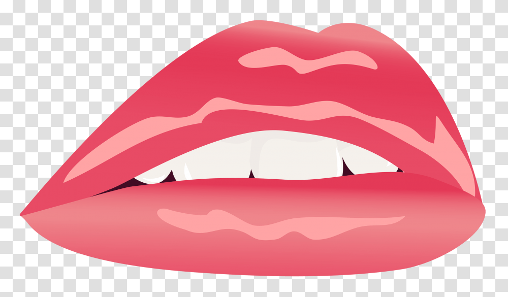 Red Lips Clipart Image, Teeth, Mouth, Tongue, Throat Transparent Png