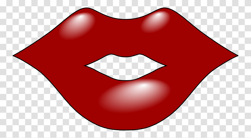 Red Lips Large Size, Mustache, Pac Man Transparent Png