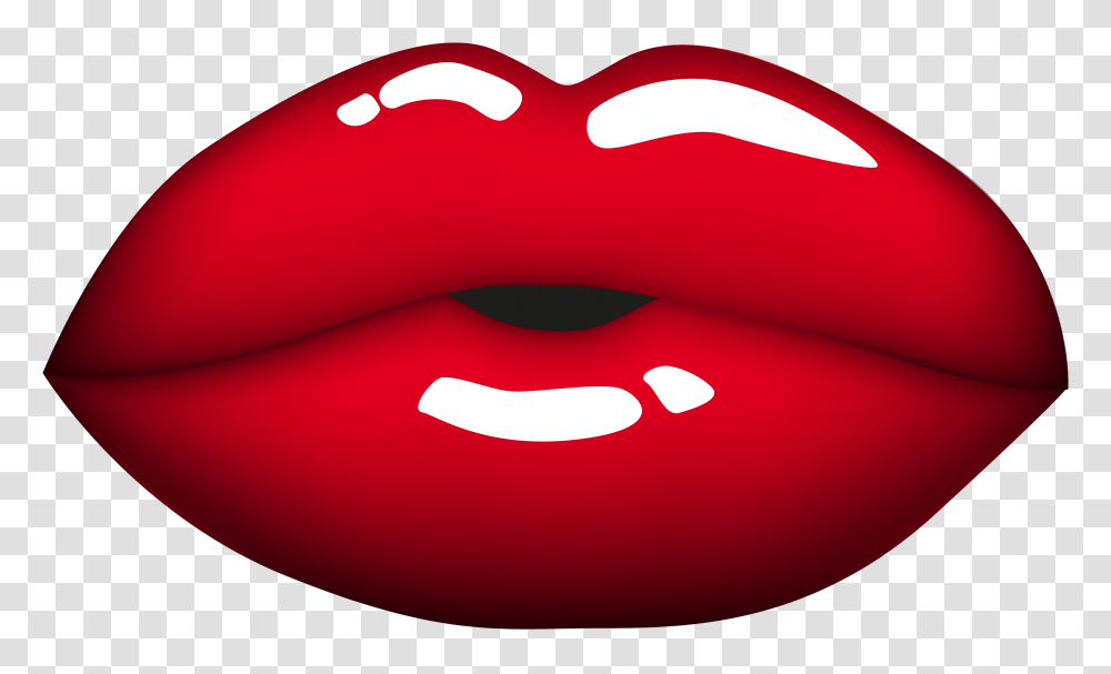Red Lips On Black Background Clip Art, Mouth, Tongue, Teeth Transparent Png