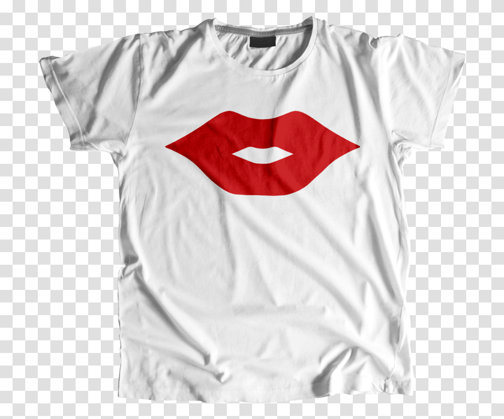 Red Lips Tee - My Love, Clothing, Apparel, T-Shirt, Person Transparent Png