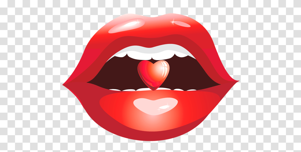 Red Lips With Heart Clipart Picture Hearts Lips, Mouth, Tongue Transparent Png