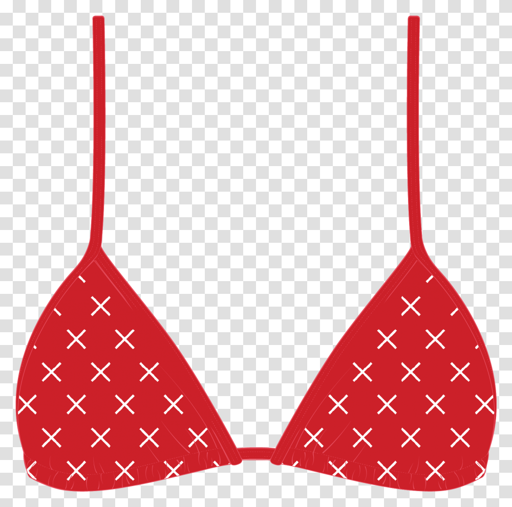 Red Logo Print Bikini Top Bikini Top Background, Clothing, Apparel, Lingerie, Underwear Transparent Png