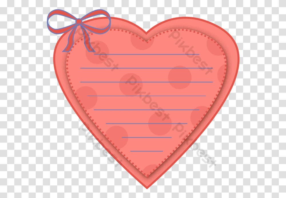 Red Love Bow Border Girly, Heart, Ornament, Plectrum Transparent Png