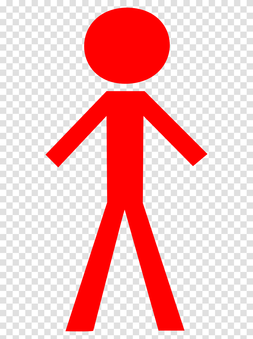 Red Man Clip Art Vector Clip Art Online Stick Figure Clip Art, Symbol, Sign, Road Sign, Cross Transparent Png